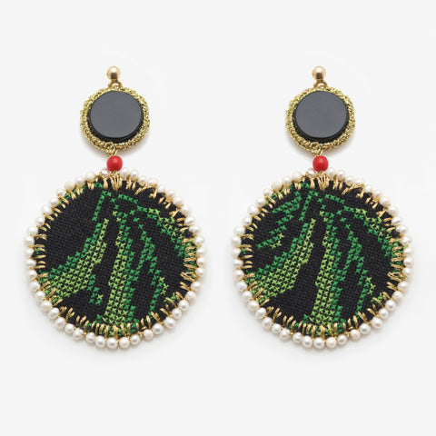 Philo | Embroidered Earrings
